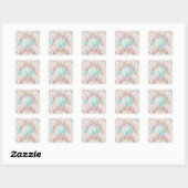 Colorful Seashell-cluster Vierkante Sticker (Vel)