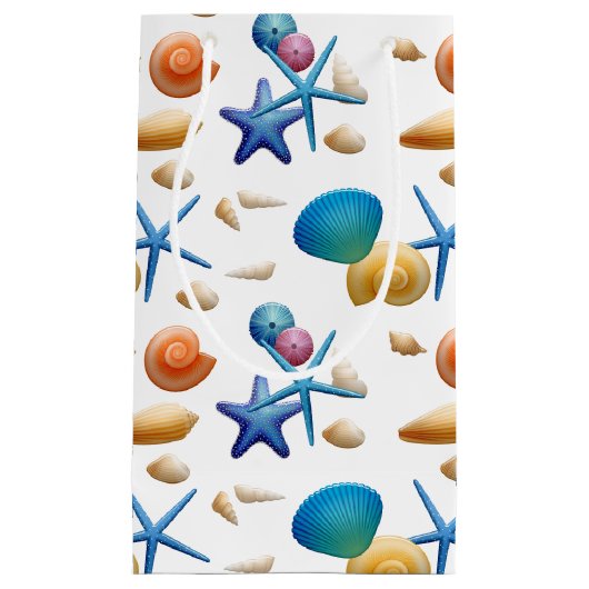 Colorful Seashells Beach Klein Cadeauzakje (Voorkant)