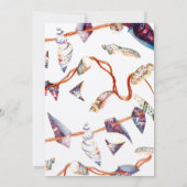 Colorful Seashells | Beach Wedding-uitnodigingen Kaart (Achterkant)