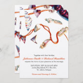 Colorful Seashells | Beach Wedding-uitnodigingen Kaart (Voorkant / Achterkant)