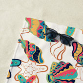 Colorful Seashells naadloos patroon Strandlaken (In situ)