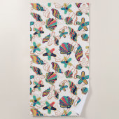 Colorful Seashells naadloos patroon Strandlaken (Voorkant)