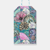 Colorful Seashells Pattern Cadeaulabel (Voorkant)