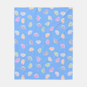 Colorful Seashells Pattern Light Blue Fleece Deken (Voorkant)