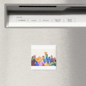 Colorful Seattle Skyline Magneet (Insitu (Vaatwasser))