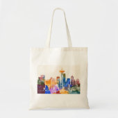 Colorful Seattle Skyline Tote Bag (Voorkant)
