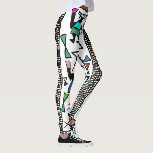 Colorful Senufo Print Leggings (Rechts)