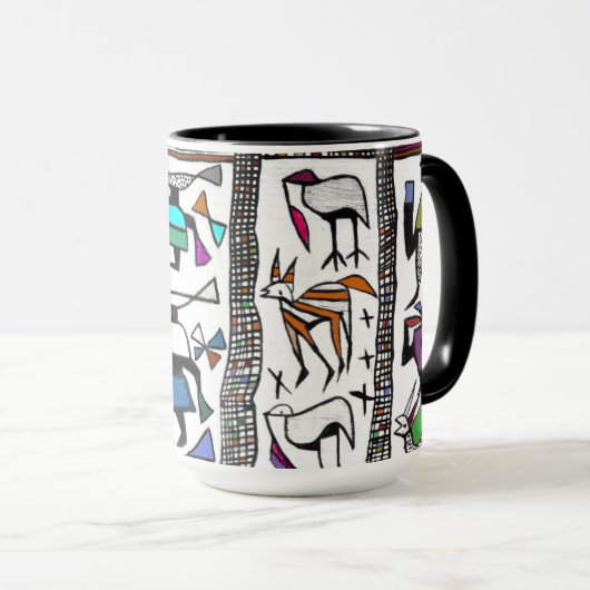 Colorful Senufu Coffee Cup Mok (Voorkant rechts)