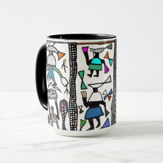 Colorful Senufu Coffee Cup Mok (Voorkant links)