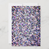 Colorful Sequins Rose Gold Dress 80th Birthday Kaart (Achterkant)