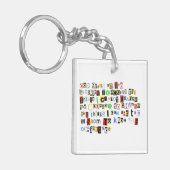 Colorful Serenity Prayer Acrylische Sleutelhanger (Voorkant Links)