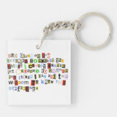 Colorful Serenity Prayer Acrylische Sleutelhanger (Achterkant)