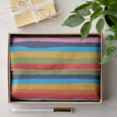 Colorful Serrate Stripes Painted Boho Pattern Tissuepapier (Geschenk)