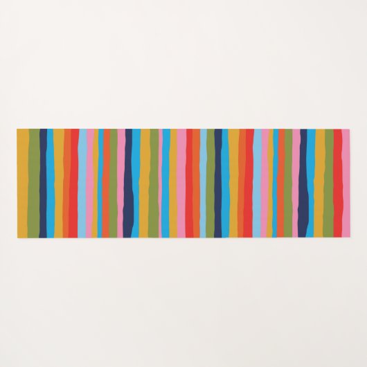 Colorful Serrate Stripes Pattern Yogamat (Achterkant (horizontaal))