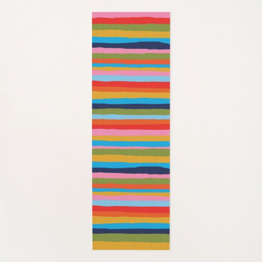 Colorful Serrate Stripes Pattern Yogamat (Voorkant)