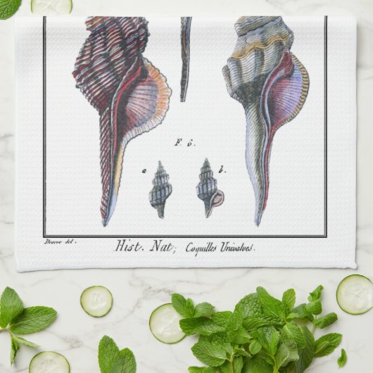 Colorful Seven Seashells Theedoek (Gevouwen)