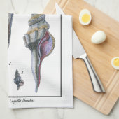 Colorful Seven Seashells Theedoek (Quarter Fold)