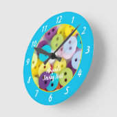 Colorful Sewing Room Personalized  Ronde Klok (Hoek)