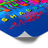 Colorful Shabbat Shalom Poster (Hoek)