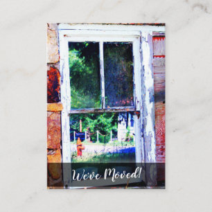 Colorful Shabby House Window "We hebben ons verpla Visitekaartje