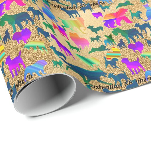 Colorful Shadow Dogs Cadeaupapier (Rol Hoek)