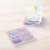 Colorful Shakes Glazen Onderzetter (Schuin)