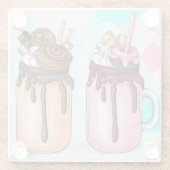 Colorful Shakes Glazen Onderzetter (Achterkant)