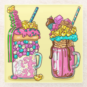 Colorful Shakes Glazen Onderzetter