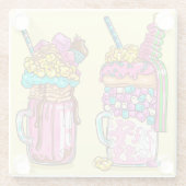 Colorful Shakes Glazen Onderzetter (Achterkant)