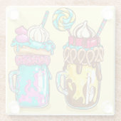 Colorful Shakes Glazen Onderzetter (Achterkant)