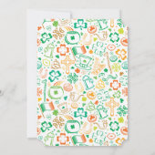 Colorful Shamrock St. Patrick's Day Invitation Kaart (Achterkant)