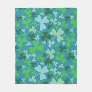 Colorful Shamrocks Fleece Deken