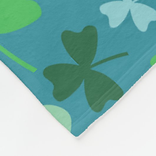 Colorful Shamrocks Fleece Deken (Hoek)