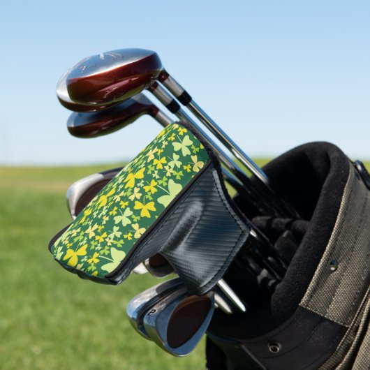 Colorful Shamrocks Golfheadcover (Insitu)