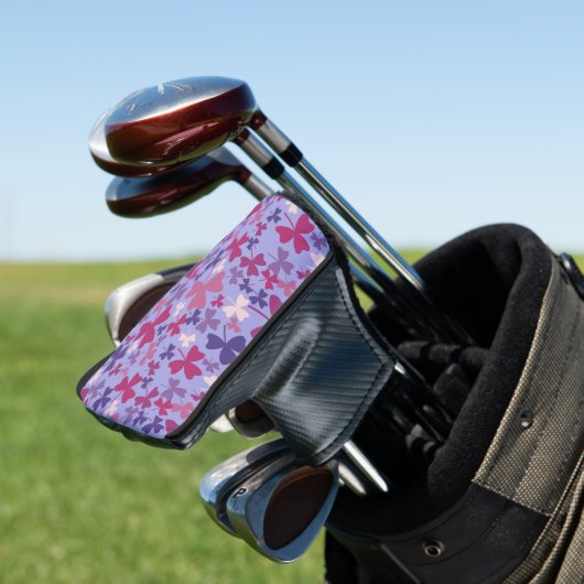 Colorful Shamrocks Golfheadcover (Insitu)