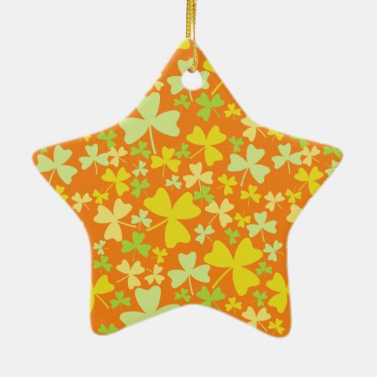 Colorful Shamrocks Keramisch Ornament (Achterkant)