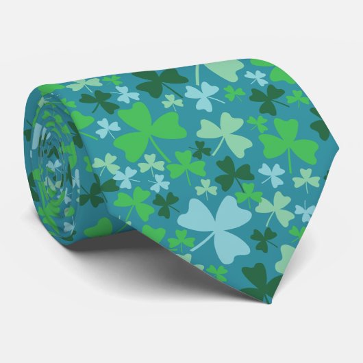 Colorful Shamrocks Stropdas (Opgerold)