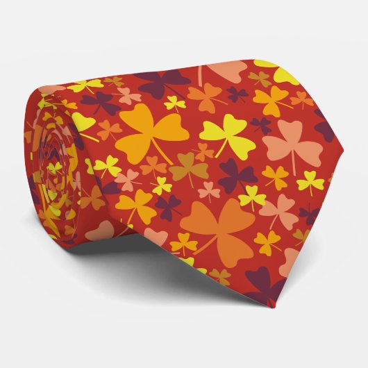 Colorful Shamrocks Stropdas (Opgerold)