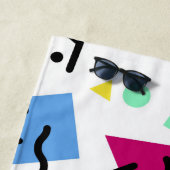 Colorful Shapes Abstract Art Pattern Strandlaken (In situ)