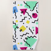 Colorful Shapes Abstract Art Pattern Strandlaken (Voorkant)