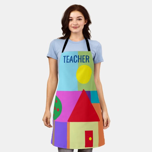 Colorful Shapes School-Schort Schort (Gedragen)