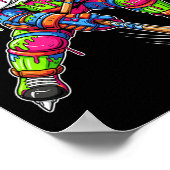 Colorful Shark Hockey Ice Cream Drip Player  Poster (Hoek)