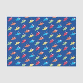 Colorful Sharks Santa Hat Stippen Kerstfeestdag Tissuepapier