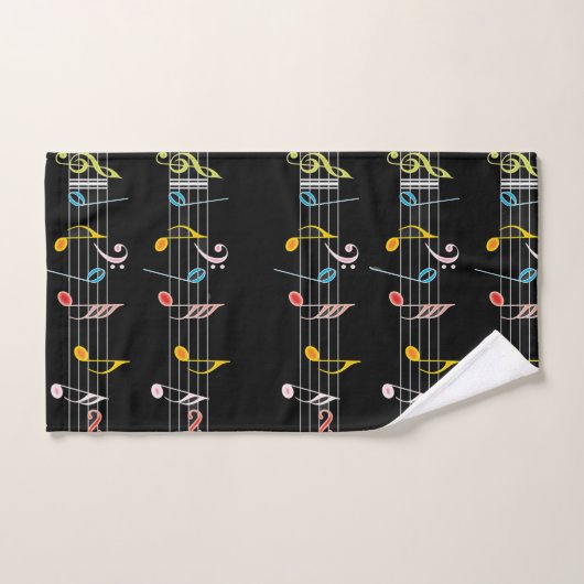 Colorful Sheet Music en Notes Bad Handdoek (Handdoek)