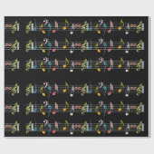 Colorful Sheet Music en Notes Cadeaupapier (Vlak)