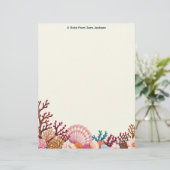 Colorful Shell Border Stationery Paper Briefhoofd (Staand voorkant)