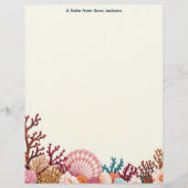 Colorful Shell Border Stationery Paper Briefhoofd (Voorkant)