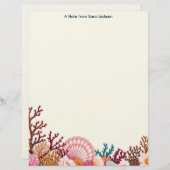 Colorful Shell Border Stationery Paper Briefhoofd (Voorkant / Achterkant)