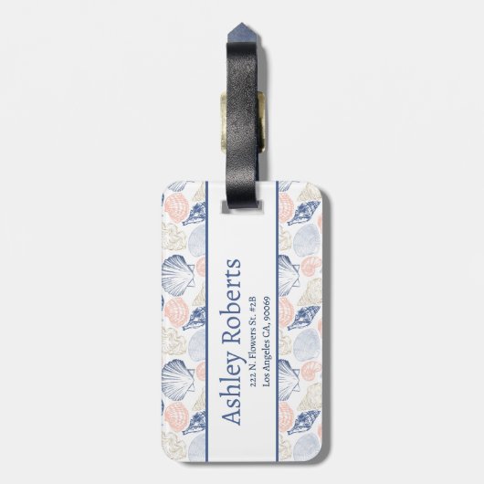 Colorful Shells Bagagelabel (Achterkant verticaal)