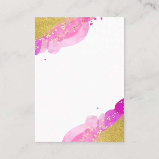 Colorful Shimmering Gold Earring Display Card Visitekaartje (Achterkant)